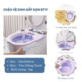  Chậu rửa gấp gọn kèm nhiệt kế vệ sinh vùng kín cho phụ nữ mang thai BT17 