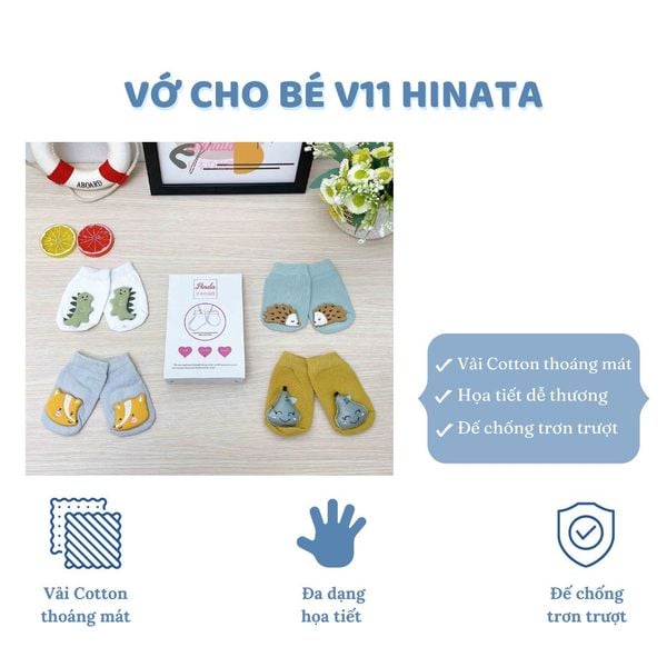  Set 4 Vớ cho bé hoạt hình Kid House V11_100% Cotton, co dãn tốt 