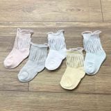  Set 5 Vớ cho bé trơn V12_Thoáng khí , thun co dãn 