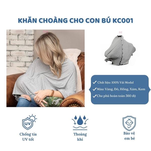  Khăn choàng cho con bú đa chức năng KC001 