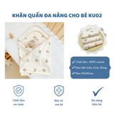  Khăn quấn cotton nguyên chất loại I Hinata KU02 