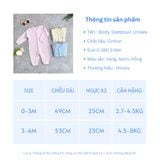  [03 Set] Body Sleepsuit unisex Hinata BF83 cho bé sơ sinh từ 0-6 tháng 