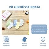  Set 5 Vớ cho bé trơn V12_Thoáng khí , thun co dãn 