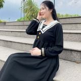  Đầm bầu cổ V dáng dài Hinata DB024 