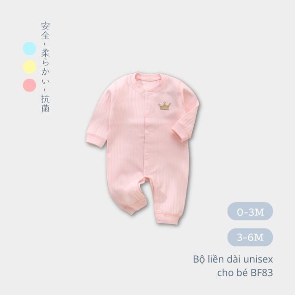  Body Sleepsuit unisex Hinata BF83 cho bé sơ sinh từ 0-6 tháng 