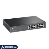  TP-Link SG1016PE | Switch Quản Lý Thông Minh 16 Cổng Gigabit - Hỗ Trợ 8 Cổng PoE+ | Hàng Chính Hãng 