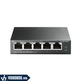  TP-Link SG1005LP | Thiết Bị Switch Chia Mạng 5 Cổng Gigabit - Hỗ Trợ 4 Cổng PoE+ Lên Đến 40W 