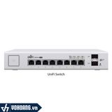  UniFi US-8-150W | Smart Switch 8 PoE Port Gigabit - Hỗ Trợ 2 Port SFP | Quản Lý UniFi Controller 