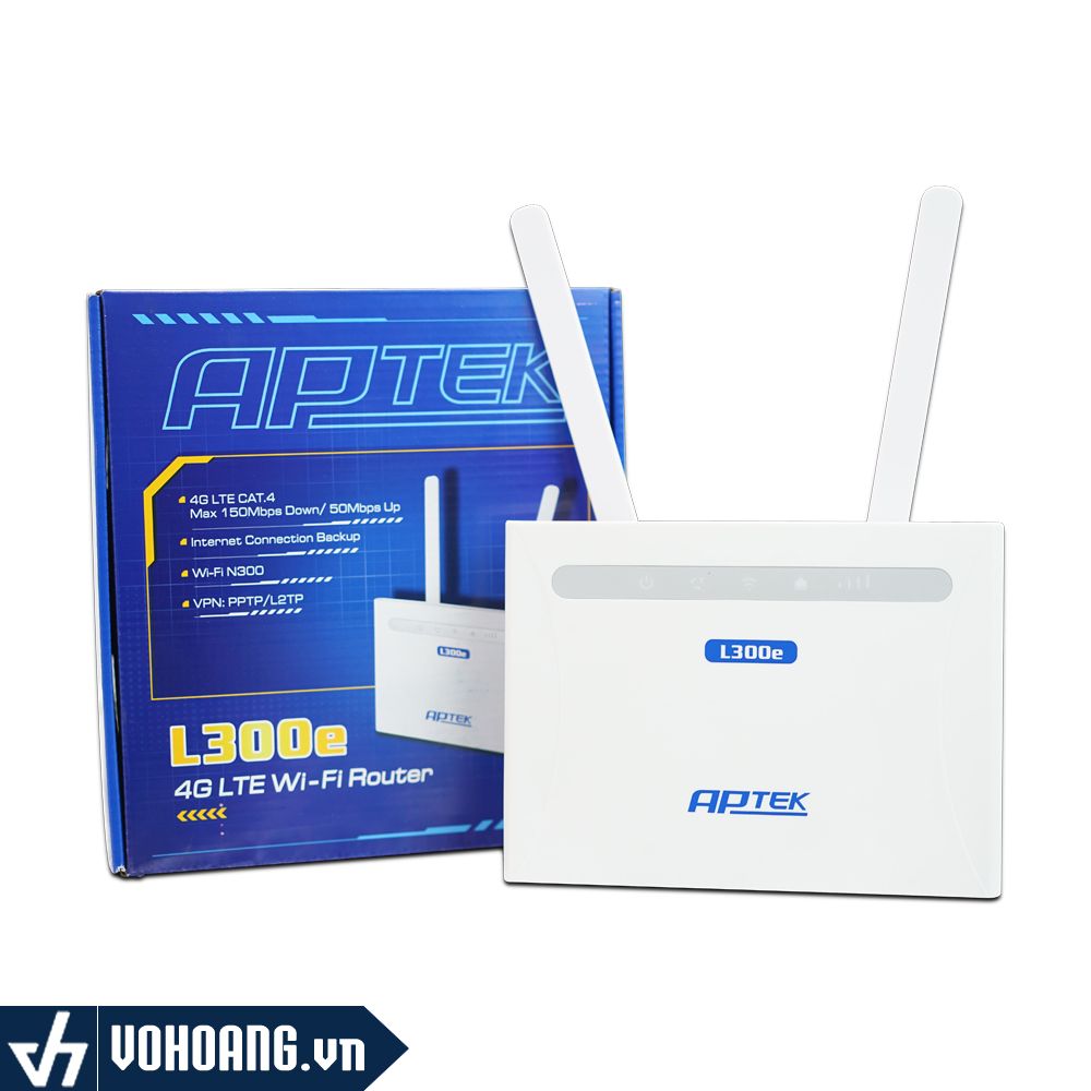 APTEK L300E | Bộ Phát Router Wifi 4G/LTE Chuẩn N - Tốc Độ 300Mbps | Hà –  Công ty Võ Hoàng