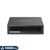  Mercusys MS106LP | Thiết Bị Switch 6 Cổng 10/100Mbps - Tích Hợp 4 Cổng PoE Công Suất Lên Đến 30W 