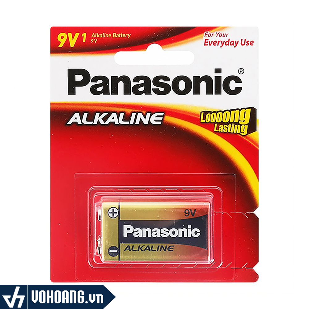  Panasonic Alkaline 6LR61T/1B | Pin Vuông 9V Chính Hãng 