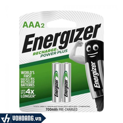  Energizer Power Plus HR03 | Pin Sạc AAA 700mAh Chính Hãng 