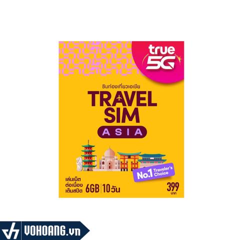  Sim TruemoveH Travel ASIA | Sim Du Lịch 28 Nước Trên Châu Á Và Châu Úc | Dung Lượng Data 6GB/10 Ngày | Sim Giá Rẻ 