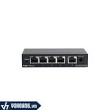  Ruijie RG-ES105GD | Bộ Switch Khung Thép 5 Cổng RJ45 10/100/1000M - Tốc Độ Gigabit | Hàng Chính Hãng 