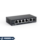  Ruijie RG-ES105GD | Bộ Switch Khung Thép 5 Cổng RJ45 10/100/1000M - Tốc Độ Gigabit | Hàng Chính Hãng 