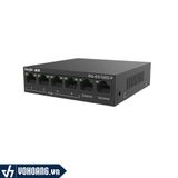  Ruijie RG-ES106D-P |  Thiết Bị Chuyển Mạch Khung Thép Switch 4 Cổng 10/100M + 2 Cổng Uplink 10/100M | Hàng Chính Hãng 