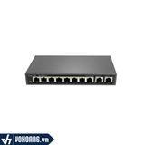  Ruijie RG-ES110D-P |  Thiết Bị Chuyển Mạch Khung Thép Switch 8 Cổng PoE 10/100M + 2 Cổng Uplink 10/100/1000M | Hàng Chính Hãng 