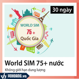  Sim Du Lịch Quốc Tế Sử Dụng Được Tại 75 Nước | 15 Ngày - 1.5Gb | Sim Giá Rẻ 