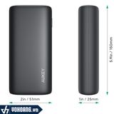  Aukey PB-Y36 | Sạc Dự Phòng 10.000mAh Siêu Nhỏ - Hỗ Trợ PD 18W & Quick Charge 