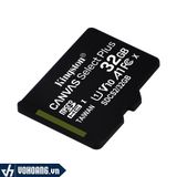  Kingston MicroSDHC Canvas Select Plus 32GB | Thẻ Nhớ Class 10 U1 Tốc Độ 100MB/s Siêu Bền 