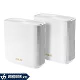  Bộ Mesh Wifi ASUS XT8 (W-2-PK) ZenWiFi 6 Chuẩn AX6600 3 Băng Tần, AiProtection, Parental Control | Hàng Chính Hãng 