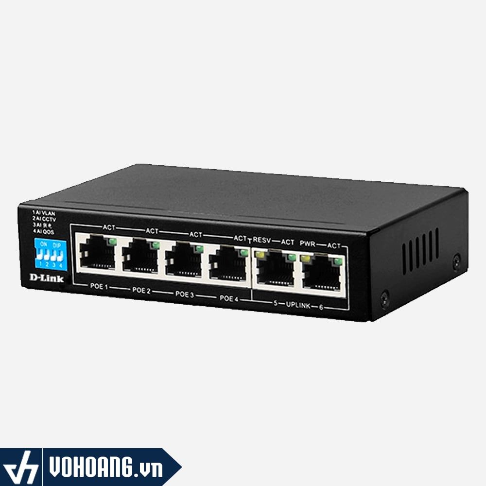  D-Link DES-F1006P-E | Switch 6 Cổng 10-100Mbps - 4 Cổng POE 