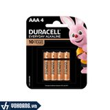  Duracell MN2400-LR03-BP4 | Bộ 4 Pin AAA Everyday Alkaline 1.5V Chất Lượng Cao | Hàng Chính Hãng 