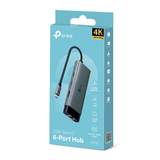  Hub Chuyển Đổi Tp-Link UH6120C Type-C Hình Ảnh 4K Tốc Độ 5 Gbps 