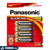  Panasonic Alkaline LR6T/4B-V | Pin Kiềm Alkaline AA Vỉ 4 Viên Chính Hãng 