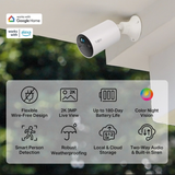  TP-LINK TAPO C410 | Camera An Ninh Ngoài Trời Sử Dụng Pin Độ Nét 2K 
