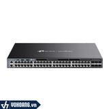  TP-Link SG6654XHP | Switch Omada 48 Cổng Gigabit L3 PoE+ - Tích Hợp 6 Cổng 10G SFP 