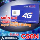  Mobifone CS6N | SIM 4G 6GB/ngày Trọn Gói 6 Tháng Giá Siêu Rẻ 
