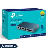  Tp-Link SG108 | Switch Chuyên Dụng 8 Port Gigabit Vỏ Kim Loại | Hàng Chính Hãng 