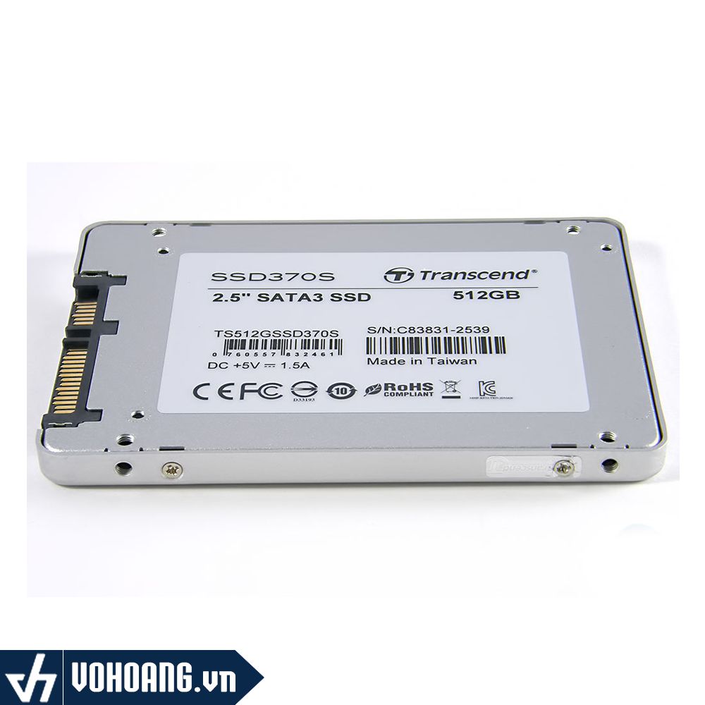  Transcend® SSD370S 512GB | Ổ Cứng SSD SATA 3 Dung Lượng 512GB Giá Tốt Dành Cho PC - Laptop 