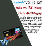  Sim Vinaphone VD14912T | Gói Cước Data 4G Cực Khủng | Nhiều Ưu Đãi Hot 