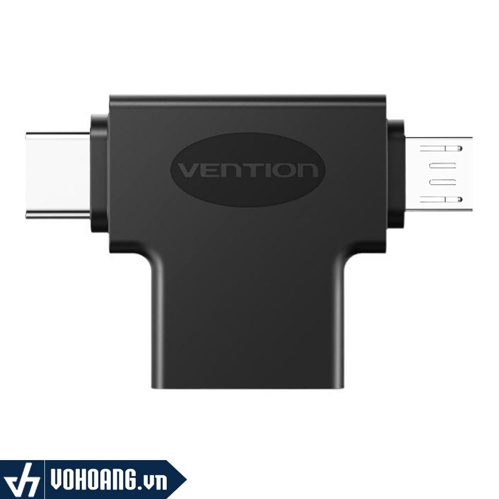  VENTION OTG | Đầu Chuyển Đa Chức Năng 3 Trong 1 Type C - Micro USB - USB 3.0 