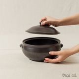  Nồi gốm nắp đen (4 cỡ) - Nghệ nhân Chơn Nguyễn 