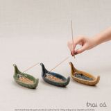  Thuyền hoa size S (16x6x2cm) - Gốm Hiên Vân 