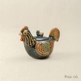  Gà Trống gốm Hiên Vân có nắp lưng (22x11x18cm) 