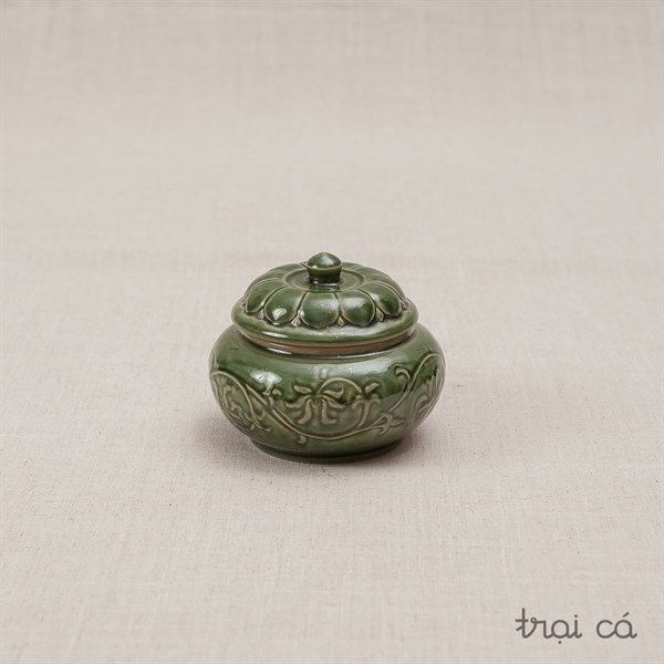  Hũ mứt hoa dây hoa nổi (9x6cm) 