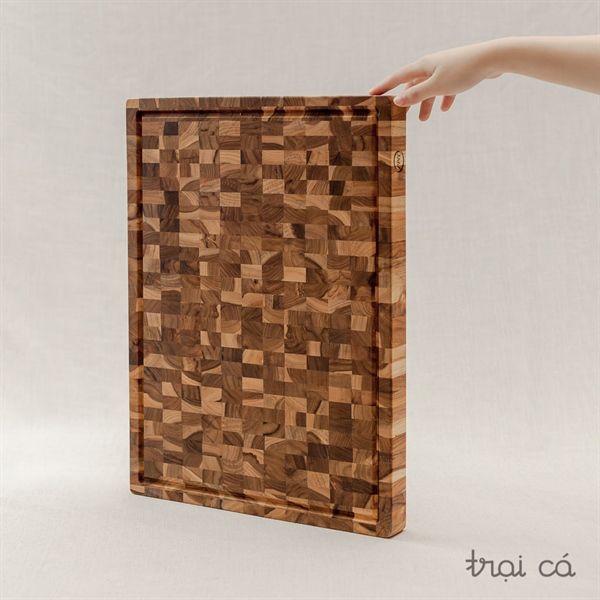  Thớt chữ nhật gỗ Teak cỡ lớn KT06 (51x38x3.8cm) 