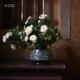  Bình người mây hoạ tiết đơn sắc - gốm Hiên Vân 