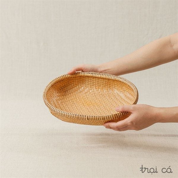  Rổ tre oval Bao La đáy đan chặt (5 cỡ) 