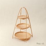  Tháp mây tre Bao La 3 tầng (15x22x28cm) 