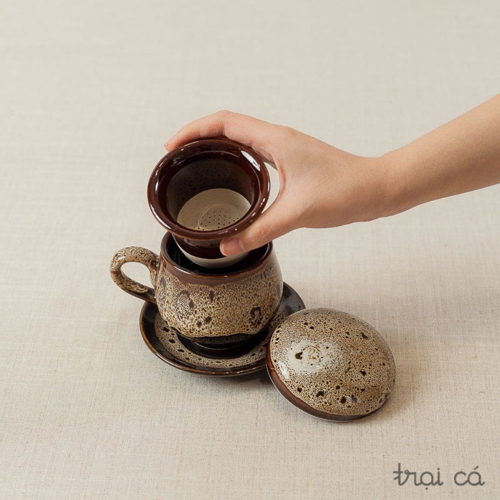  Bộ cốc lọc trà gốm Chơn 