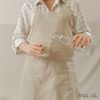 Tạp dề người lớn linen (freesize) - be mỏng mát