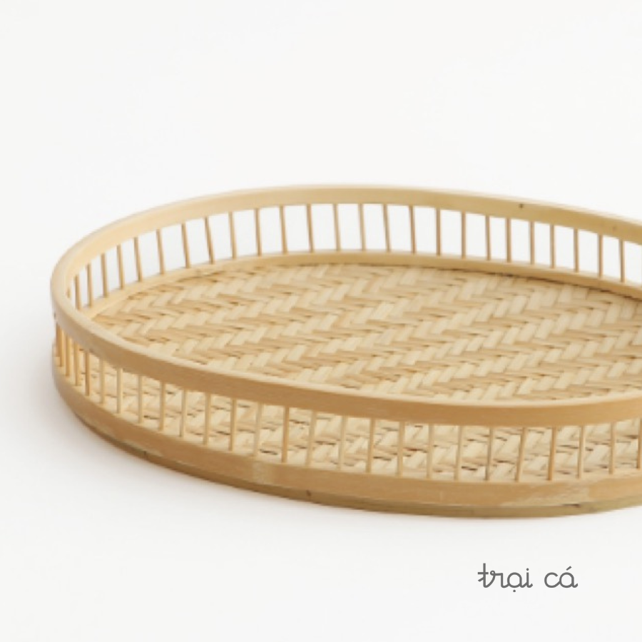  Khay tre oval nhỡ (32x26x5cm) 