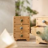  Tủ tre núm gốm chia ngăn (2 cỡ) - Rồng tre 