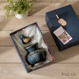  Bộ quà tặng Tước Vân - Bình quả bí và chim gốm Hiên Vân 