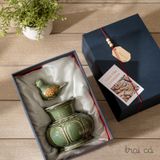  Bộ quà tặng Tước Vân - Bình quả bí và chim gốm Hiên Vân 